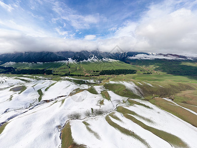 新疆天山冬季雪景航拍素材背景风光高清图片素材