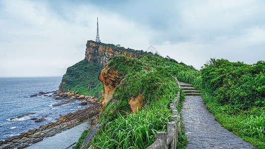台湾新北野柳半岛海峡背景图片