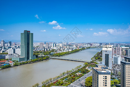 宁波大桥宁波城市全景背景