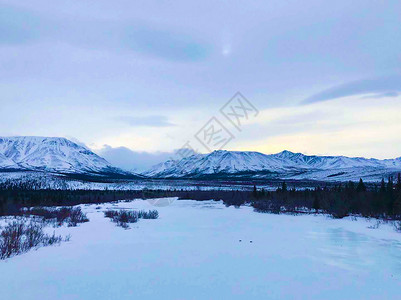 美国 雪山阿拉斯加背景