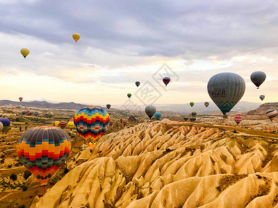 旅旅行卡帕多奇亚热气球之旅背景