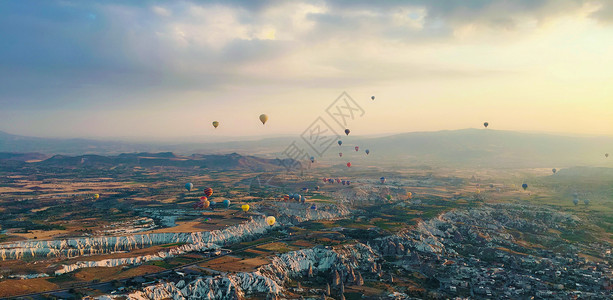 热气球浪漫之旅卡帕多奇亚热气球之旅背景