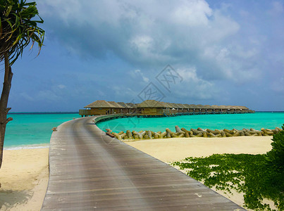 马尔代夫海滩拉瓦萨高清图片