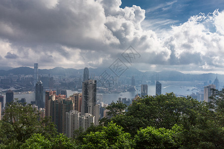 国际大都市香港背景图片