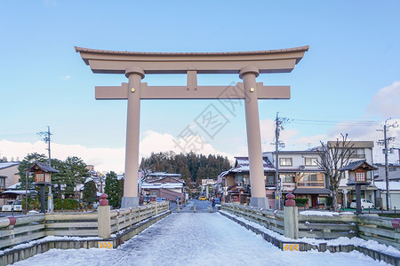 日本神道教建筑日本神社鸟居背景