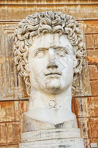 梵蒂冈博物馆大卫头像石雕高清图片
