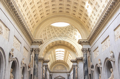 梵蒂冈博物馆雕像展厅高清图片