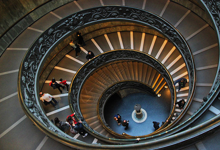 楼梯旅行梵蒂冈博物馆旋转楼梯背景