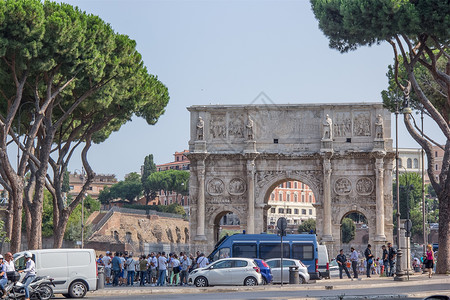 古罗马君士坦丁凯旋门高清图片