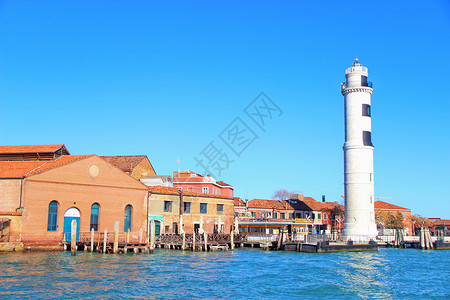威尼斯穆拉诺岛灯塔背景图片
