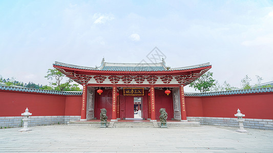 南少林寺寺庙建筑背景图片