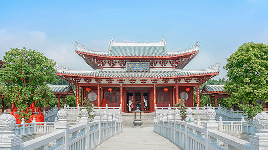 南少林寺天王殿背景图片