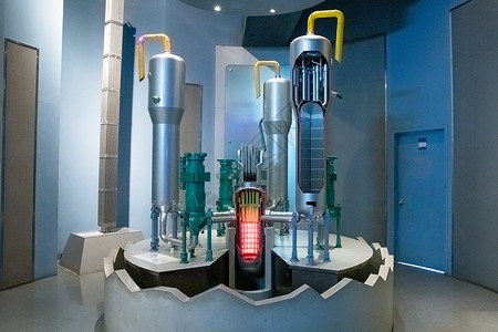核电站模型背景图片