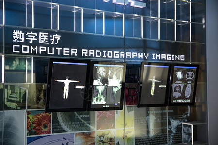 海报背景图片科幻图片上海科技馆数字医疗背景