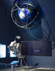 计算机模型科技馆气象卫星背景