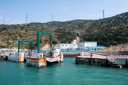 上岸枸杞岛码头背景