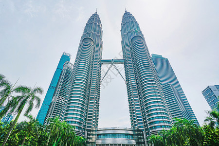 马来西亚吉隆坡双子塔吉隆坡地标双子塔背景