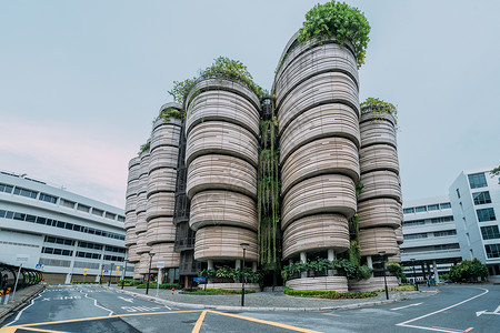 新加坡绿色建筑新加坡国立大学图书馆背景