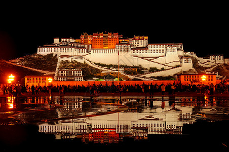 无忧宫堡西藏布达拉宫背景
