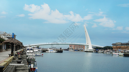 台湾淡水情人桥背景图片