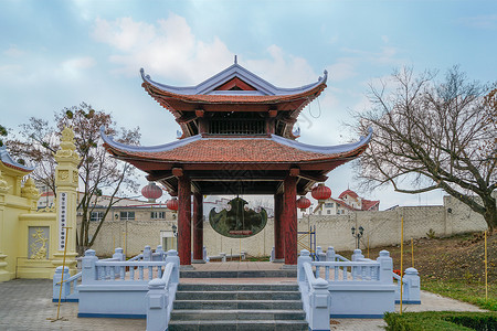 越南寺庙越南佛教寺庙背景