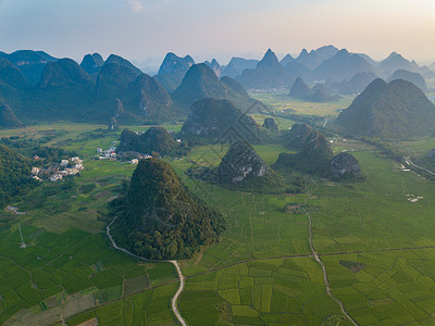 喀斯特地形桂林田园喀斯特地貌背景