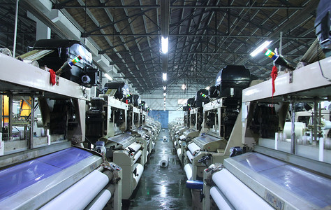 布料生产纺织车间背景