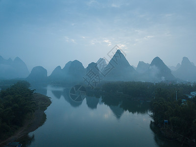 桂林山水美如画背景图片