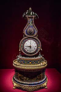 我在这里故宫博物院钟表馆珐琅瓷器钟背景