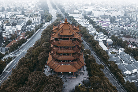 武汉黄鹤楼公园背景