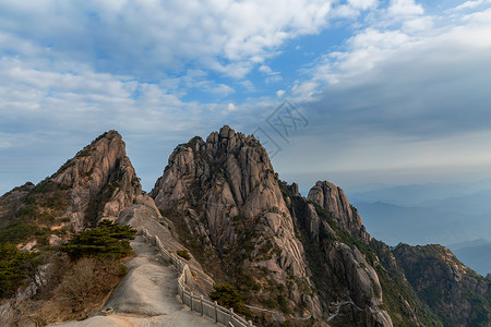 安徽黄山的冬季风光高清图片素材