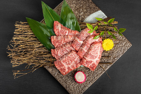 日式牛肉烧烤食材图片