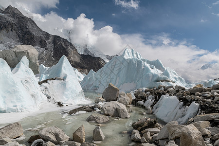 尼泊尔ebc大本营冰川背景图片