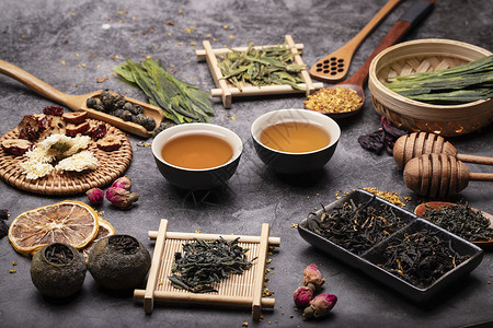茶叶与茶具杭州猴魁茶高清图片