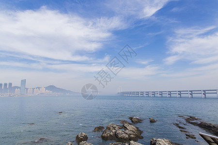 大连黑石礁大连跨海大桥景区背景