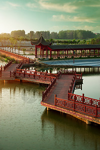 复古皇宫孝感凤凰古城旅游景区背景