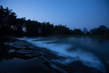桂林山水夜色背景图片