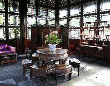 新古典家具传统中式客厅背景