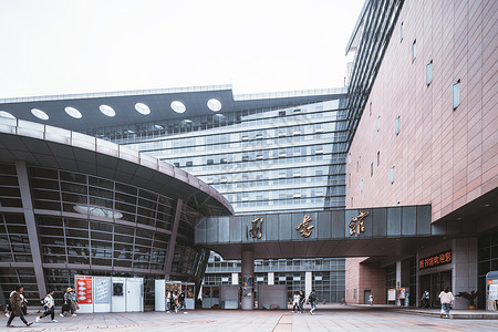 华中师范大学图书馆背景图片