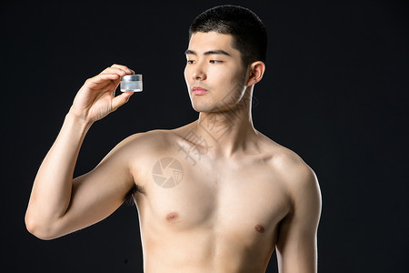 男性保湿护肤背景图片