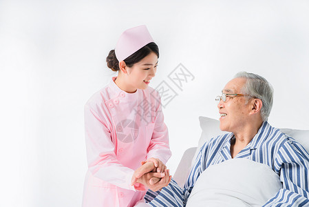 护士照顾住院病人高清图片