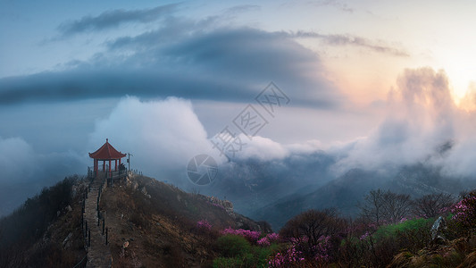 小山阿久志神社高山凉亭背景