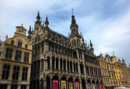 建筑连廊比利时布鲁塞尔背景