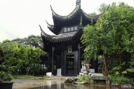 中式建筑亭子高清图片