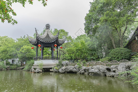 中式建筑凉亭高清图片