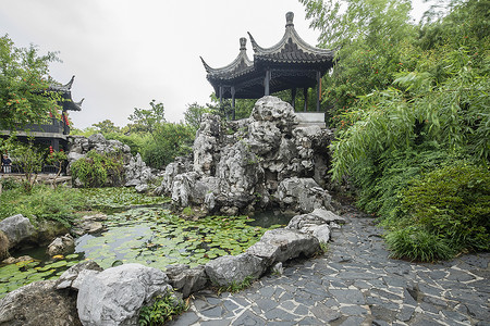 中式建筑凉亭高清图片