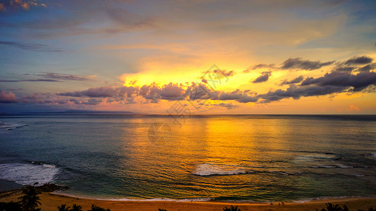 安达曼海日落背景图片