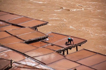 西藏晒盐业背景图片
