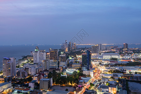 泰国海边城市芭提雅风光背景图片