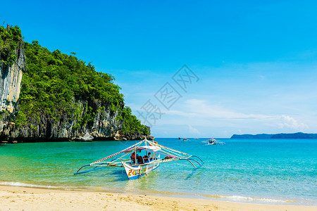 海上游船海上的船支背景